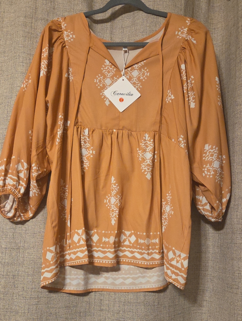 Mustard Boho Baby Doll Blouse - NWT